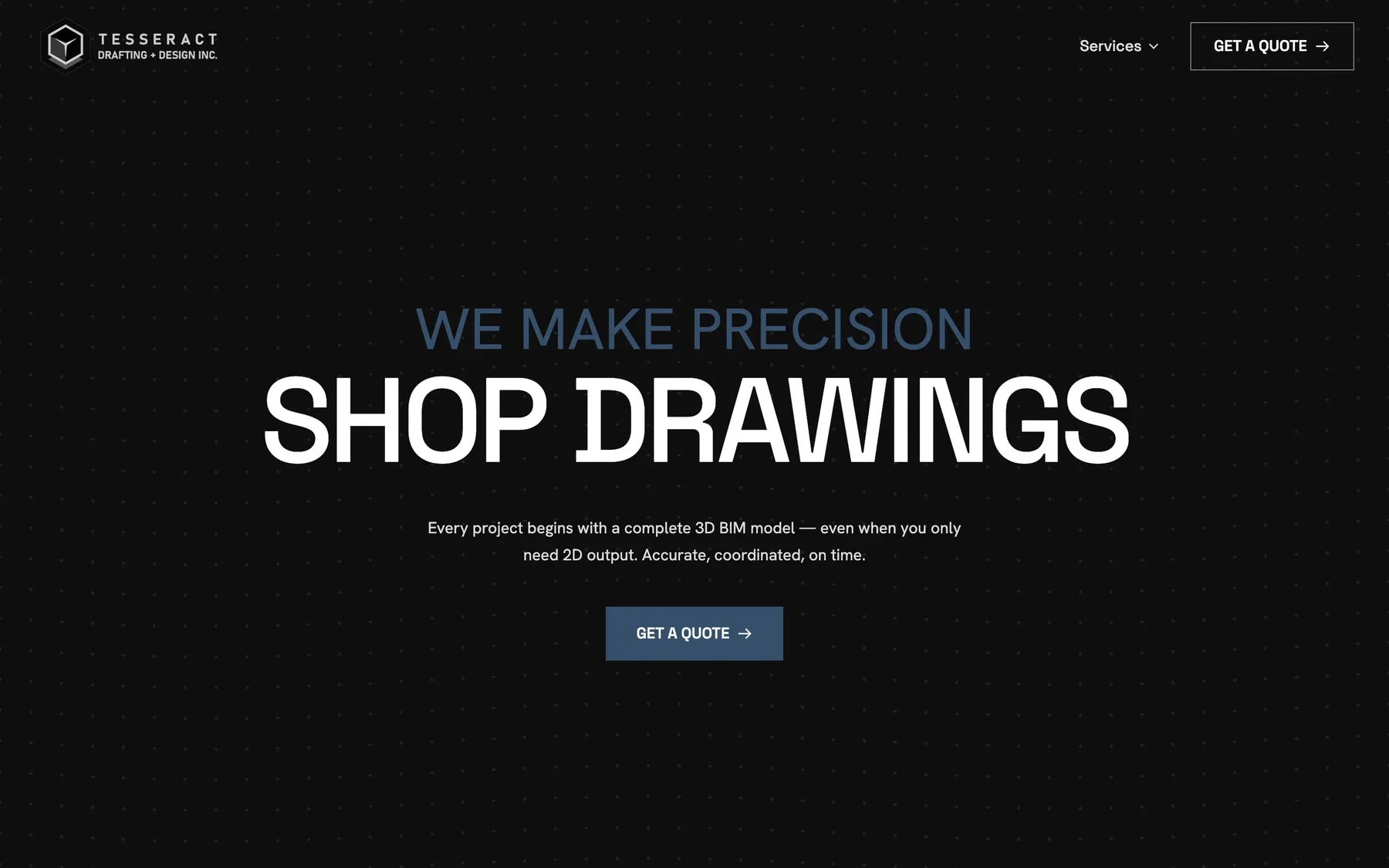 Tesseract Drafting & Design website